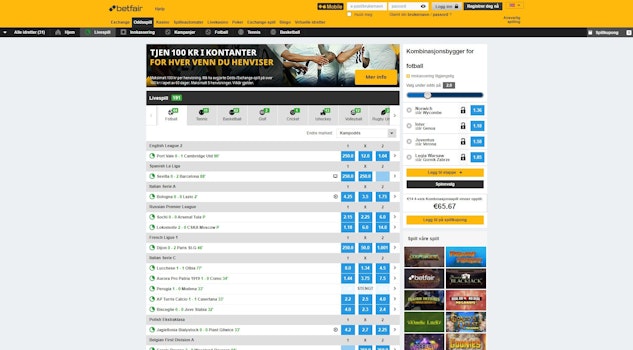 Betfair Live Betting