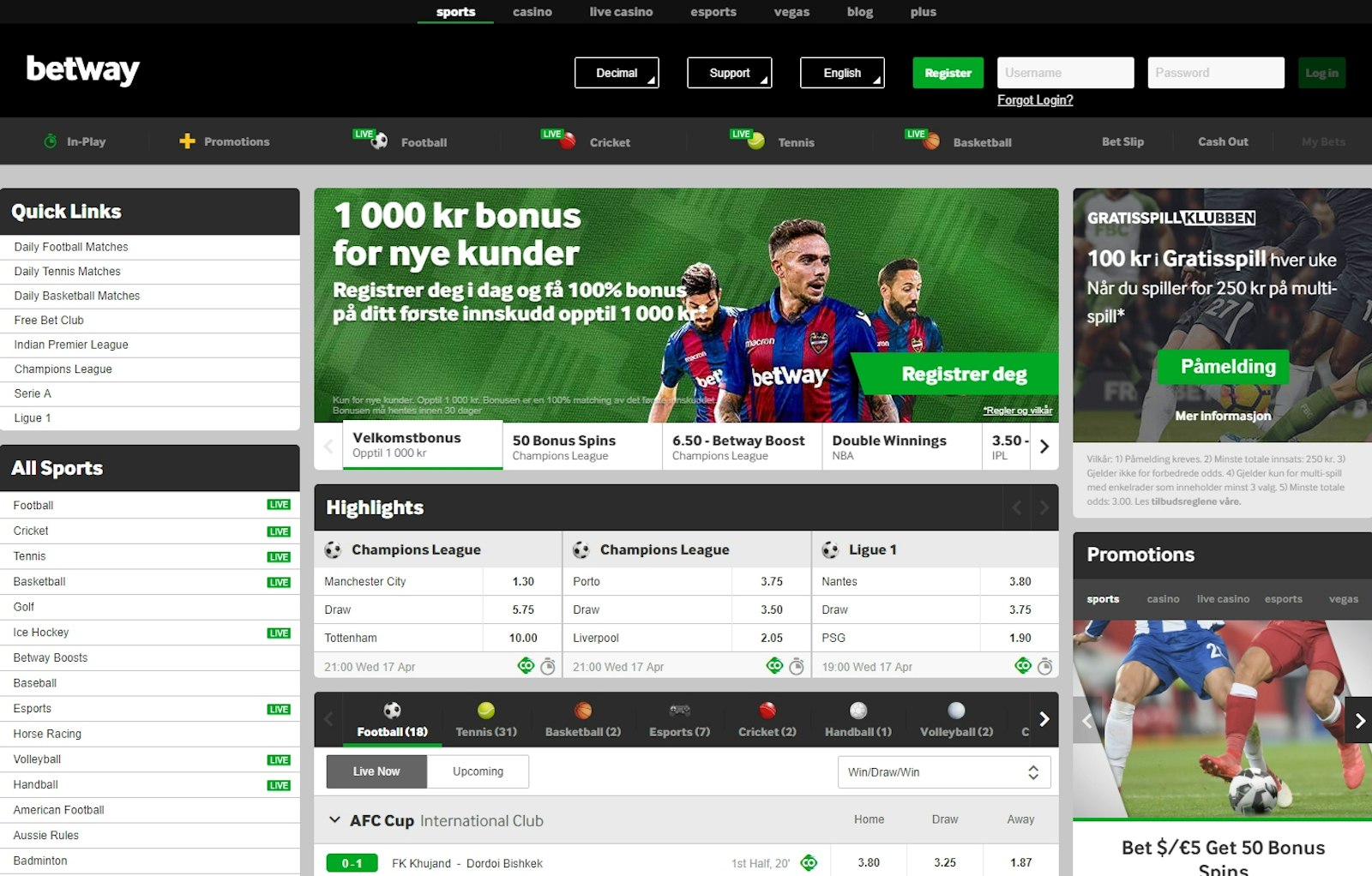 Betway Sports