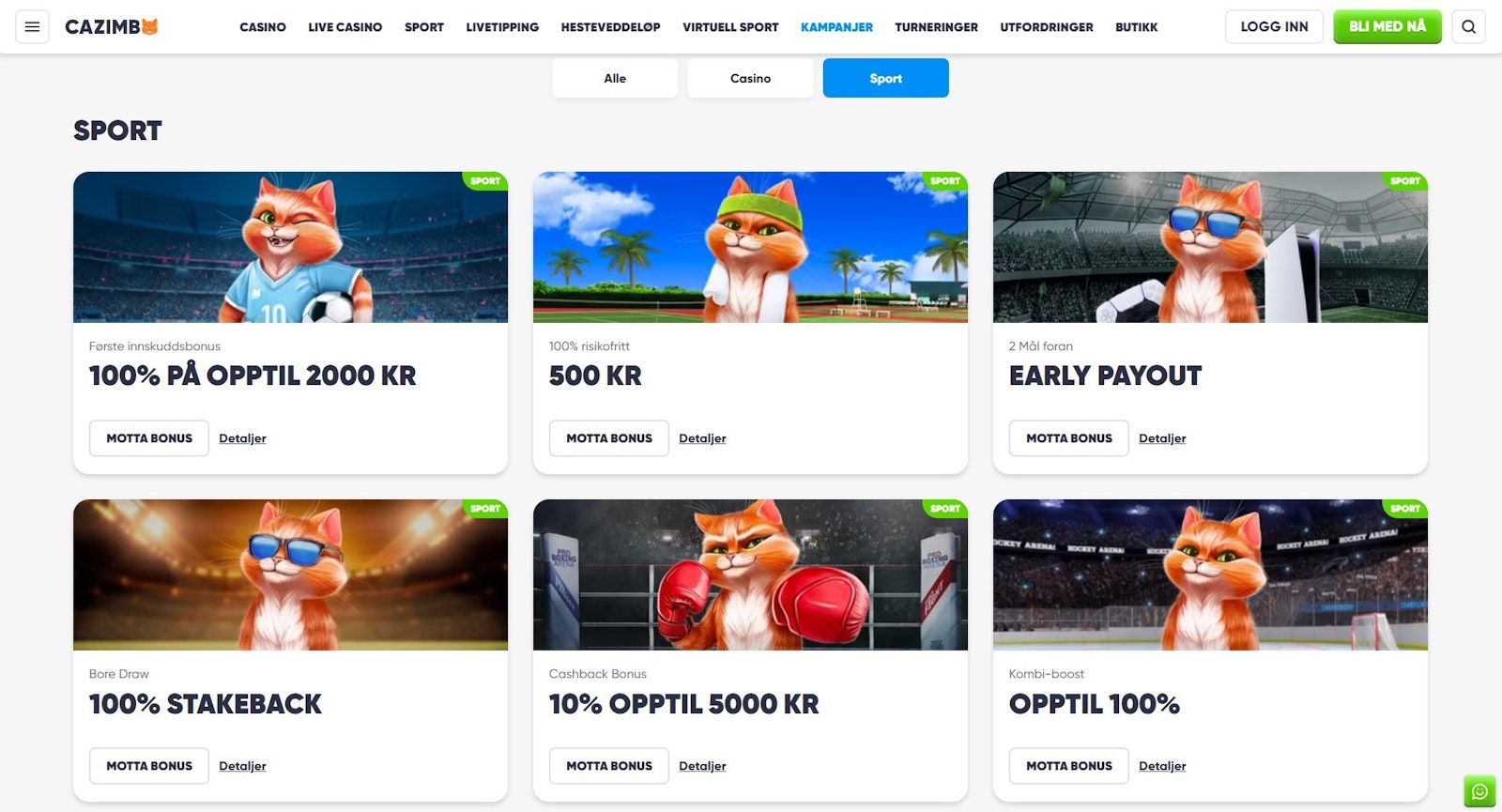 Cazimbo kampanjer sport