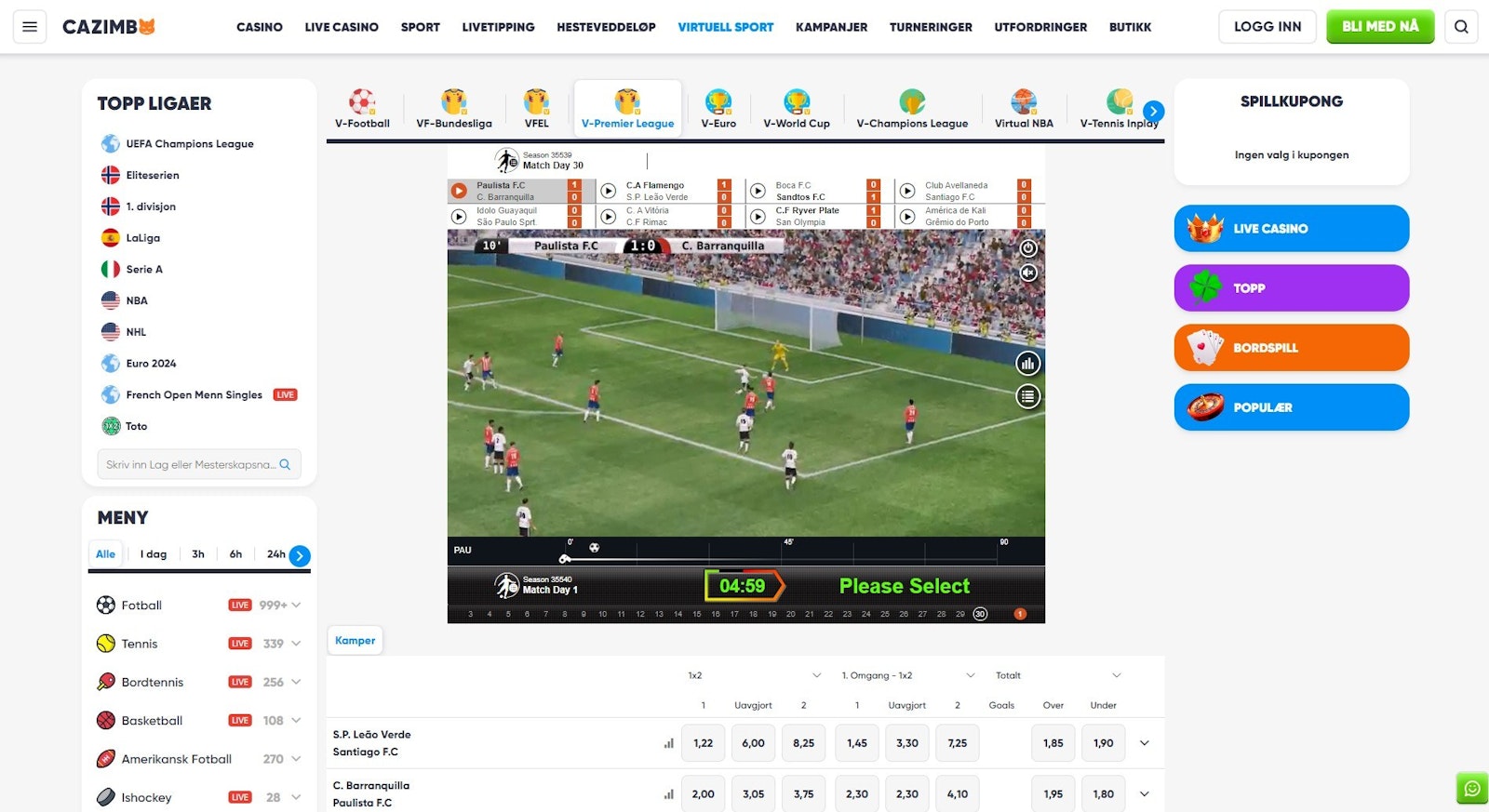 Cazimbo virtuell sport