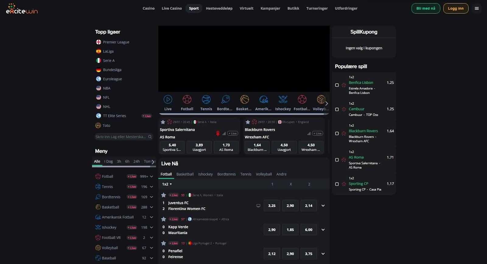 Excitewin betting Norge