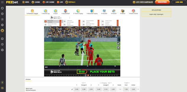 Fezbet virtuell sport