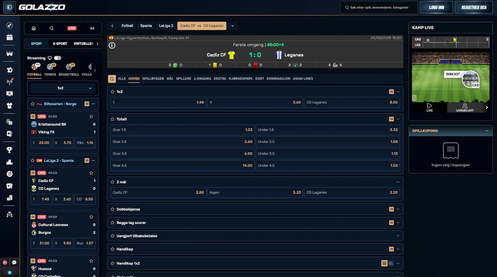 Golazzo liveodds