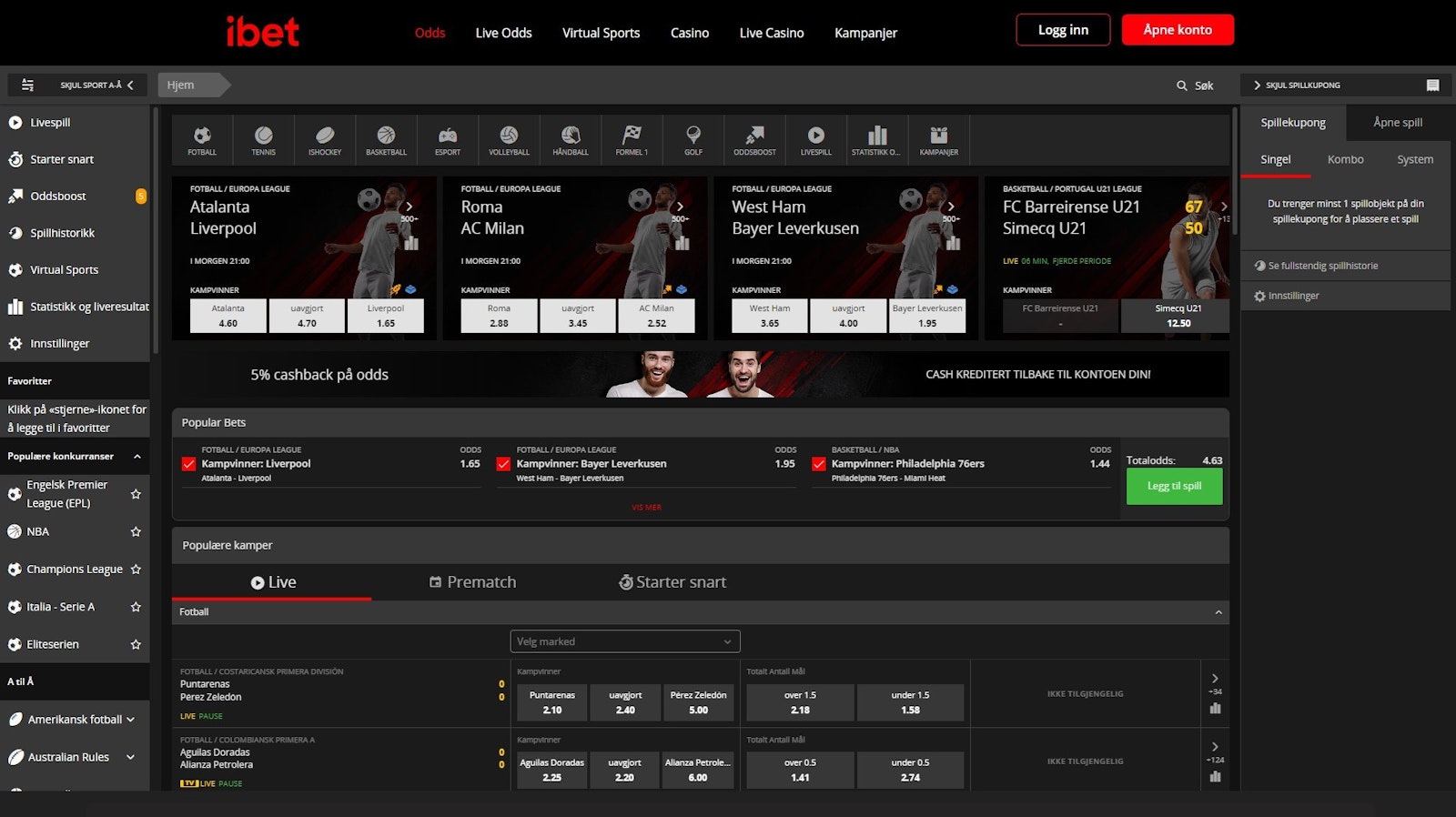 iBet oddsavdeling