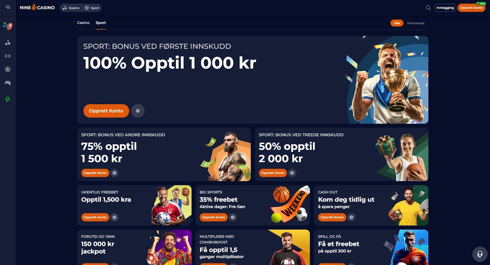 Nine Casino kampanjer sport