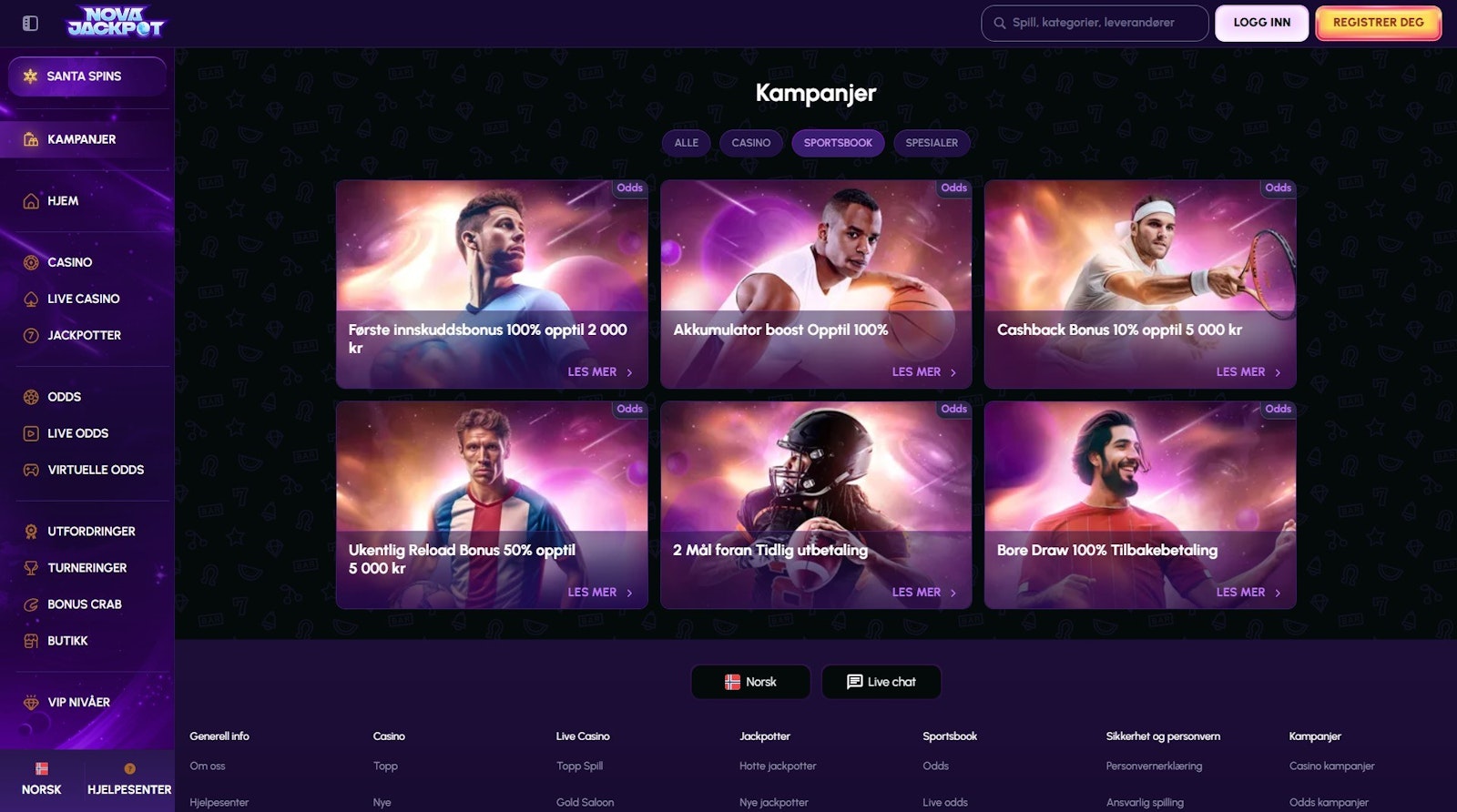 Nova Jackpot kampanjer