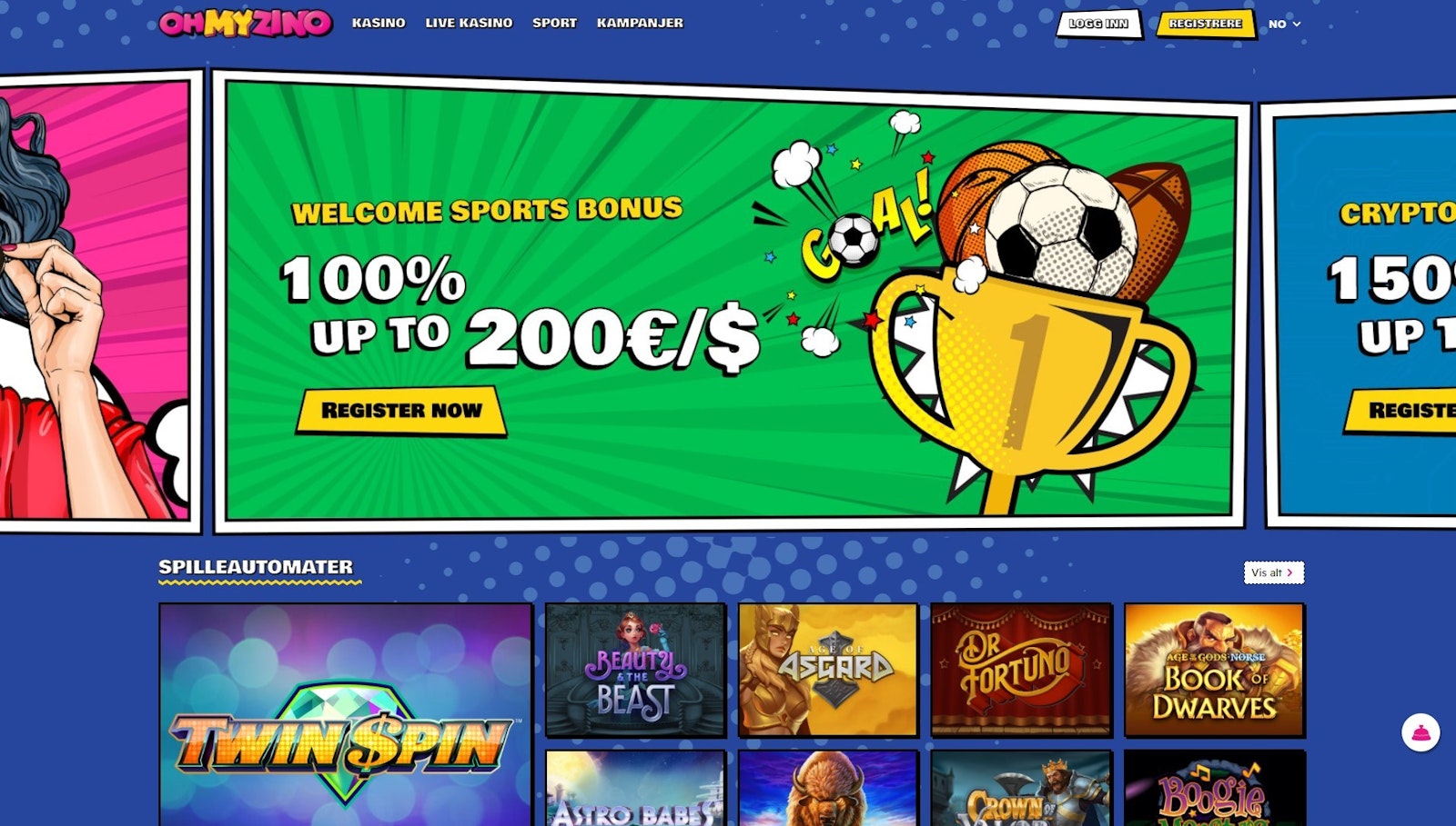 OhMyZino bonus Norge