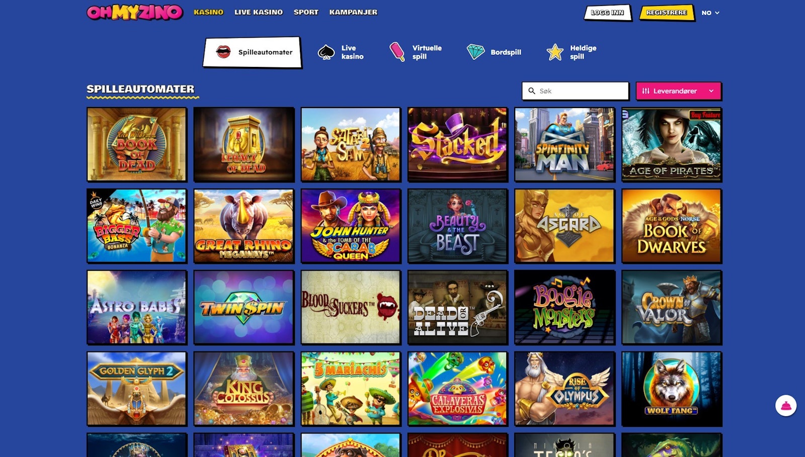 OhMyZino spilleautomater