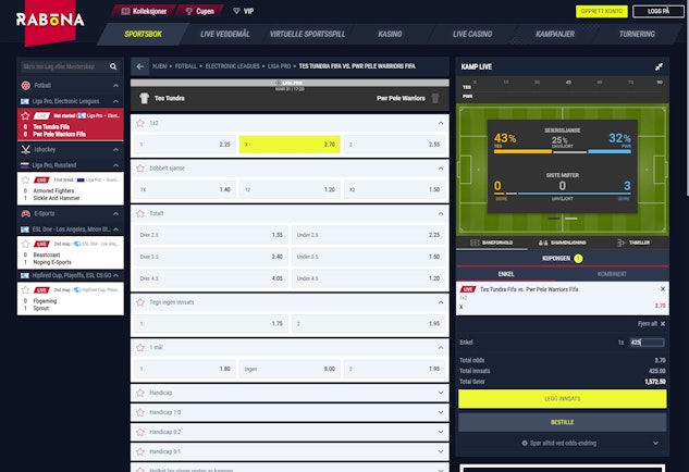 Rabona Sportsbok live