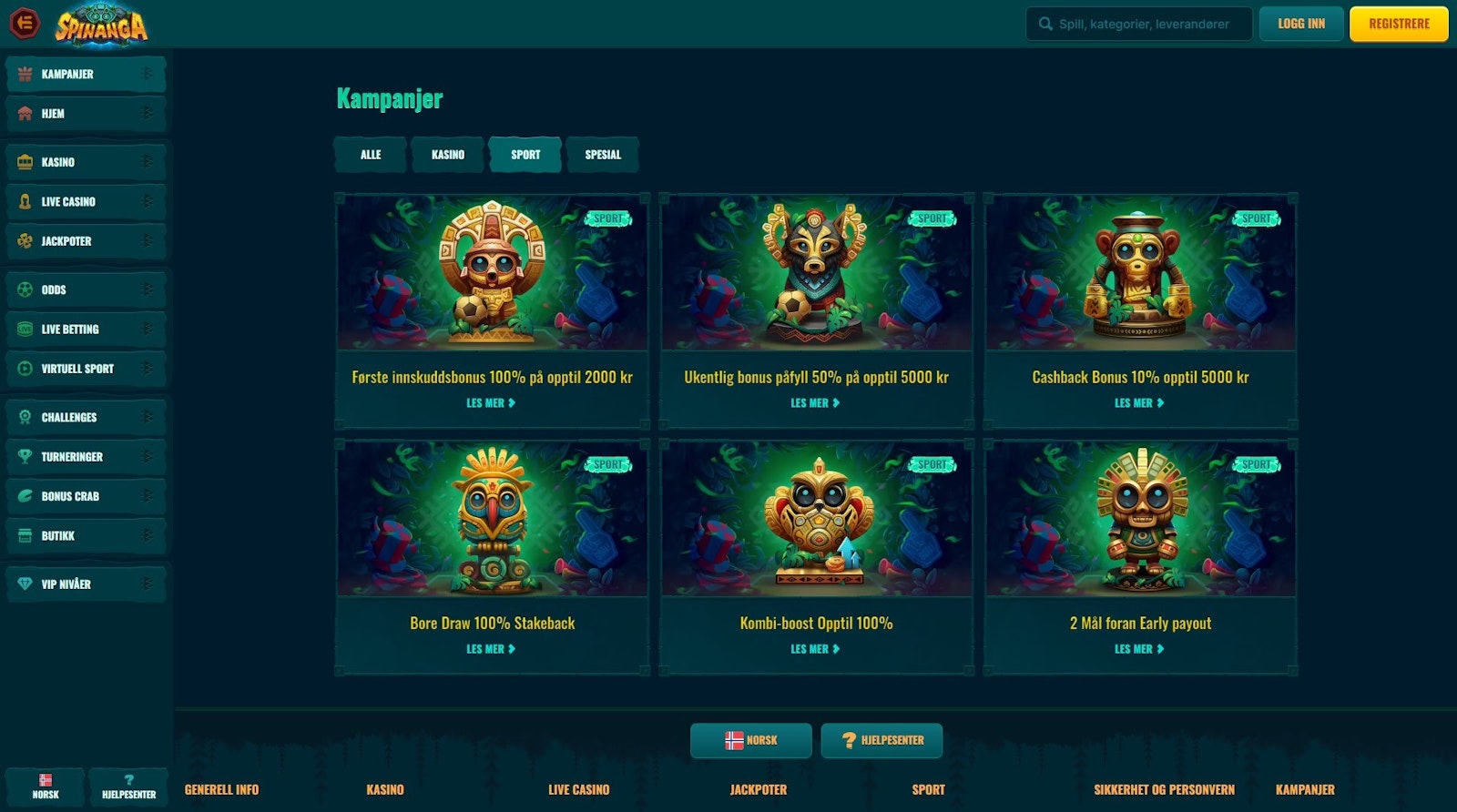 Spinanga kampanjer sport