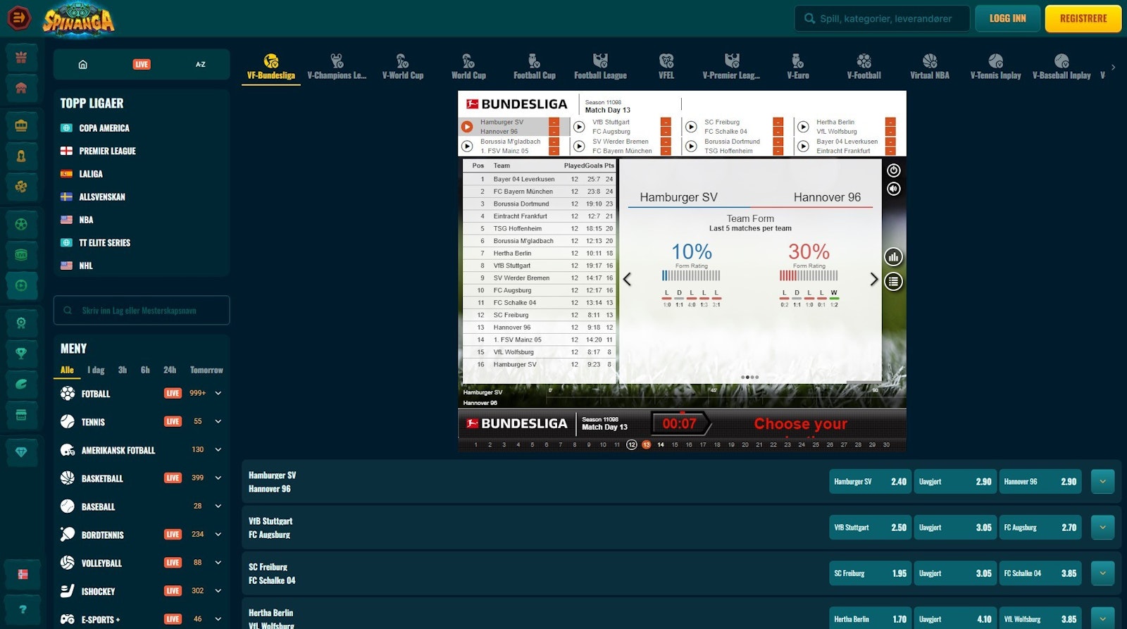 Spinanga virtuell sport