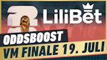 Oddsboost vm finale 19 juli lilibet